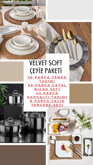 Soft Velvet Çeyiz Paketi 166 Parça - 1